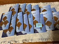 All blister packs spread out on table showing quantity