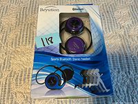 Front view of sealed Beyution Bluetooth headset box