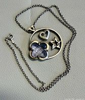 Full view of necklace showing chain and pendant