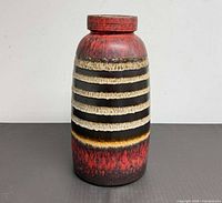 Full view of Scheurich ceramic vase showing glaze pattern