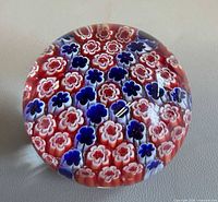 Top view showing full millefiori cane pattern