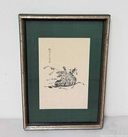 Full view of framed print with mat and frame