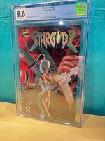 Front view of CGC slab showing StarGods #1 cover and 9.6 grade