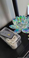 Crystal lotus holder, Luminara tealights in package with remote