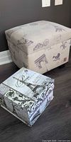 Ottoman and box together closed