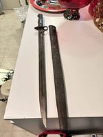 Bayonet and scabbard full view