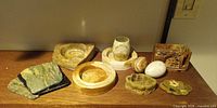 Group shot of all marble items on shelf