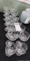 All fourteen stemware pieces arranged on table
