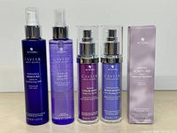 Front view of all five Alterna haircare products
