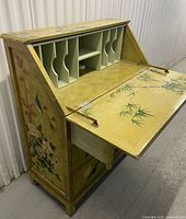 Desk closed showing painted front and drawers