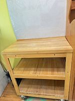 full view of cart showing top, shelves, frame