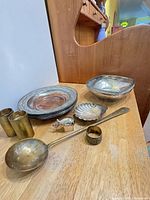 Group shot of all metal items on table