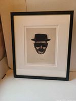 Front view of framed print showing artwork and mat