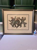 Full view of framed lithograph