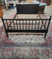 Front view showing headboard, side rails, footboard