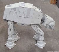 Left side view of full AT-AT toy standing