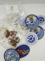 Overall lot showing patches and bagged pins