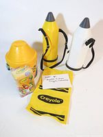 Front view of all five items