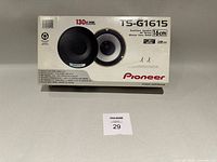 Front of sealed Pioneer TS-G1615 speaker box