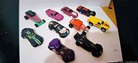 Group shot of ten Hot Wheels promotional cars