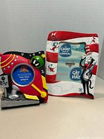 Front view of both Dr. Seuss themed tabletop photo frames