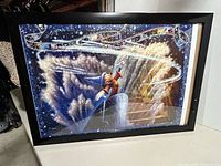 Framed Sorcerer’s Apprentice Mickey puzzle in black frame