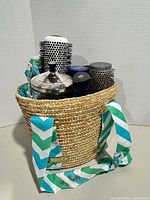 Basket with contents visible