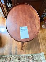 Top view of wood oval tabletop