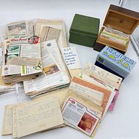overview of all recipe materials and three storage boxes