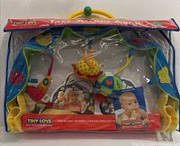 Front view of Tiny Love Take-Along Arch in sealed clear case