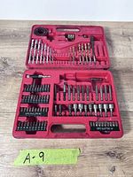 Entire open kit showing both halves with bits seated