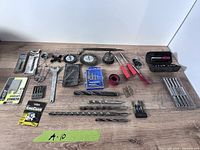 Overall layout showing all hand tools on tabletop