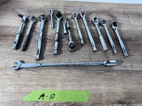 Overview of all tools laid out on work surface