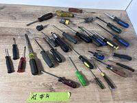 full group of screwdrivers spread out