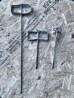 Full view of all three mixer paddles showing relative sizes