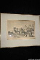 Overall view of framed print