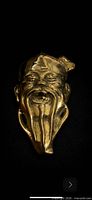 Full view of brass bearded face mask