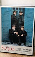 Front view of framed Beatles poster