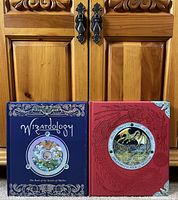 Front covers of both hardcover books showing titles and embossed designs