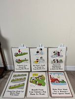 Front view showing all six posters