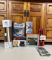 Group shot of all seven packaged items