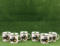 All six matching Gibson John Deere mugs front view