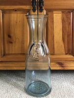 Full view of glass carafe front