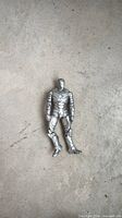 Front view of metallic silver Iron Man Mark II figure