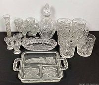 Group shot of all seventeen glassware pieces