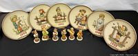Full set of six annual plates and ten figurines
