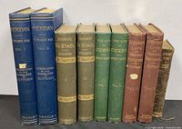 Front spines of all nine books