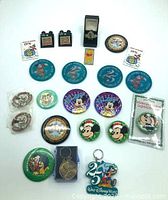 Full layout showing all pins, buttons and keychains