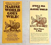 Front covers of both brochures showing titles and artwork