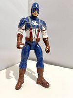 Front view of Captain America figure standing upright